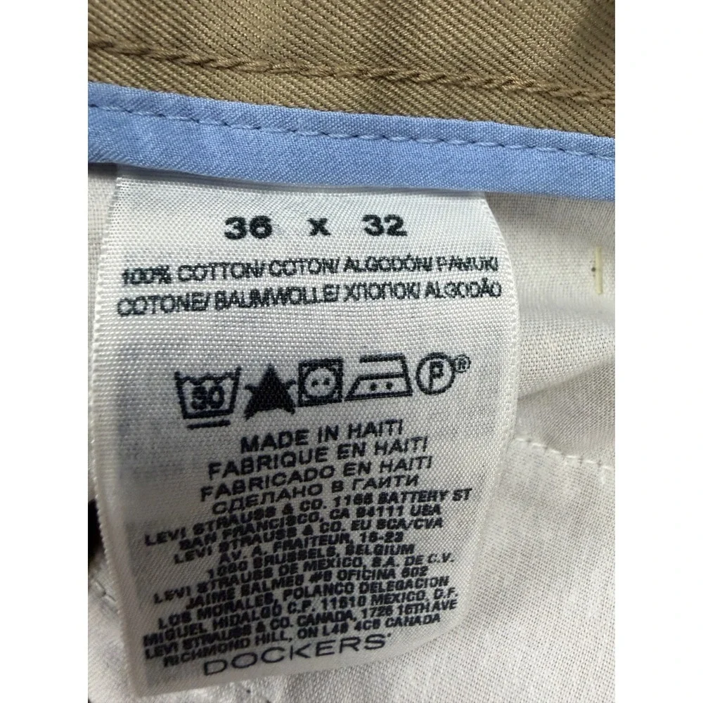 Dockers‎ Mens Signature Khaki D3 Classic Fit Pleated Pants 36x32 Tan MSRP $58